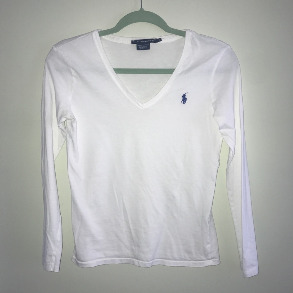 Ralph Lauren Long Sleeve Tee in White